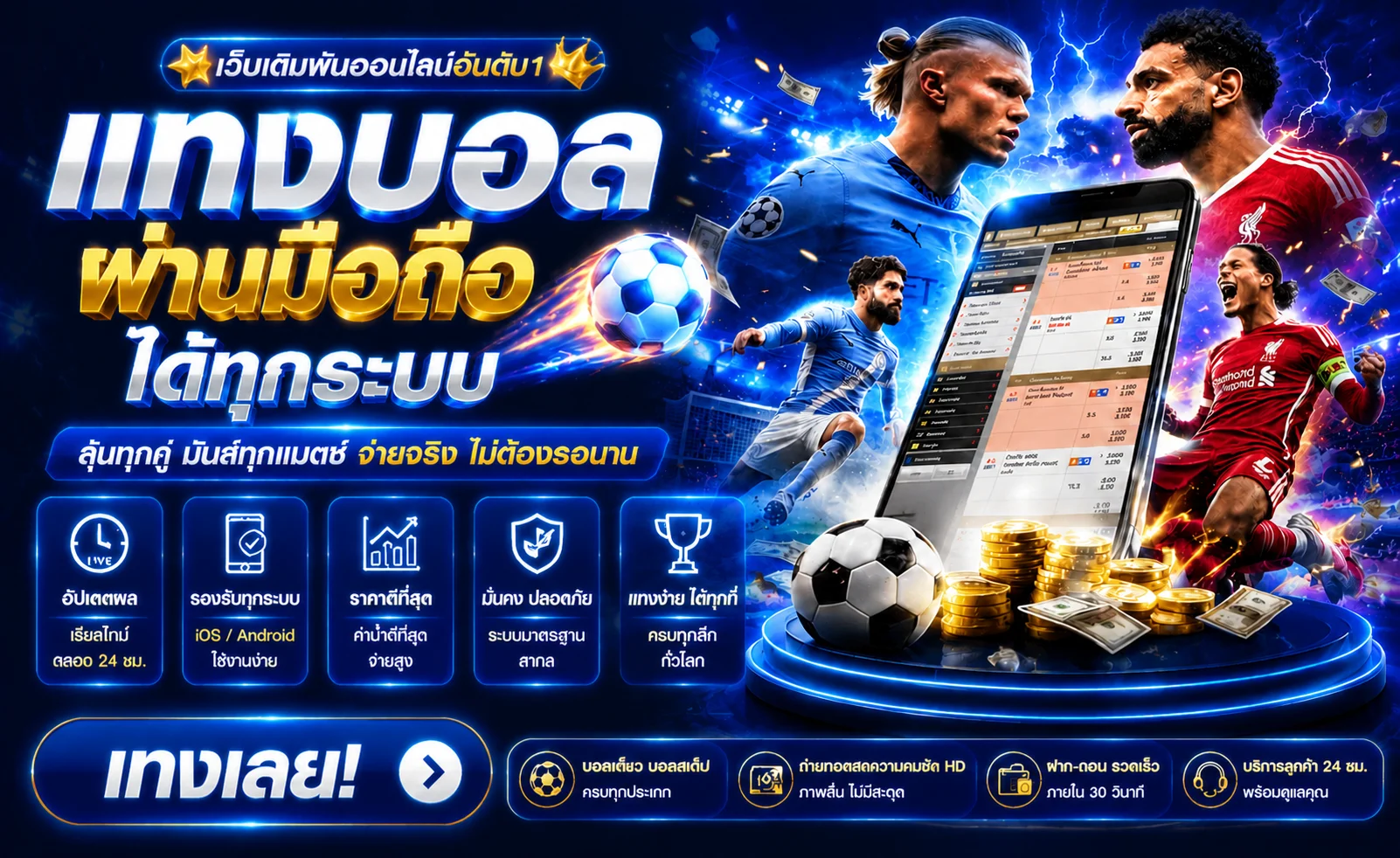 แทงบอลออนไลน์ TOPWIN24H ราคาน้ำดี ครบทุกลีก